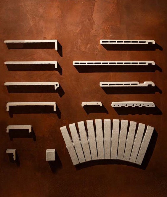 Piese ceramice extrudate: trepte, colțare, muchii, grătare de scurgere și elemente curbe — Gresmanc